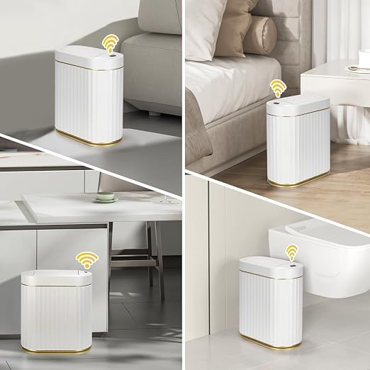 ELPHECO Motion Sensor Bathroom Trash Can - Image 2