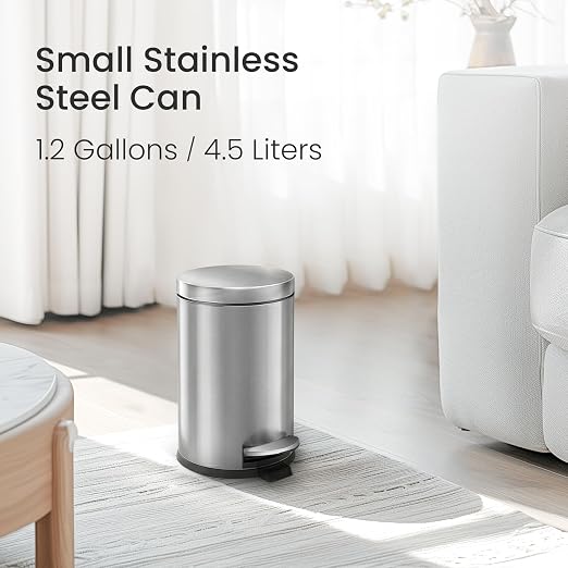 Cesun Small Round Bathroom Trash Can - Image 2