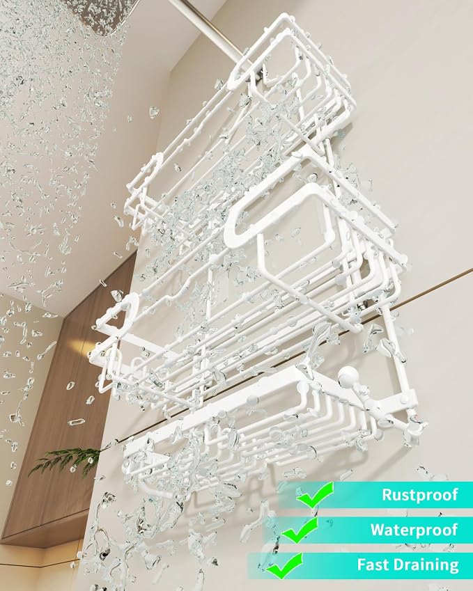 HapiRm Bathroom Hanging Shower Caddy - Image 6