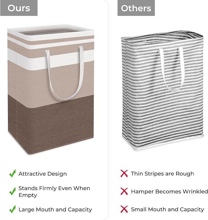 HomeHacks 2 Pack Large Laundry Baskets, Laundry Hampers Bags | Waterproof - Image 3