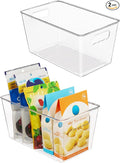 Vtopmart 2 Pack Clear Storage Bins, Pantry Cabinet Organizer Bins by Vtopmart