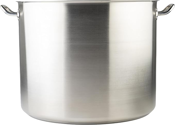 Winware Stainless Steel 80 Quart Stock Pot with Cover, Silver