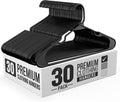 30 Pack Adult Plastic Hanger for Shirt Pants Coats Dresses Skirts Suits Jackets by OurModernSpace