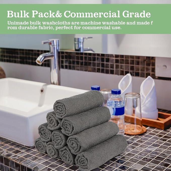 Washcloths Bulk 100 Pack Face Towels, Highly Soft Wash Cloths | Hand Towels - Image 6