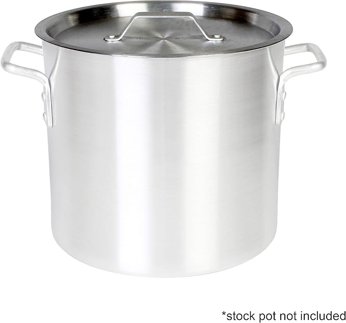 Thunder Group Aluminum Stock Pot Lid, 20 Quart, Silver