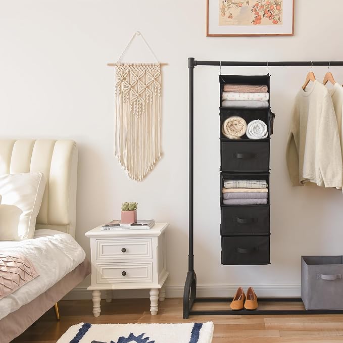 GRANNY SAYS Hanging Closet Organizer, 5 Drawers, 6 Shelves, 4 Pockets | Hanging - Image 4