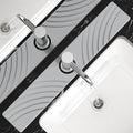 SpaceHacks Stone Faucet Mat for Kitchen Sink 23.7x4 in, Light Gray | Fast by SpaceHacks