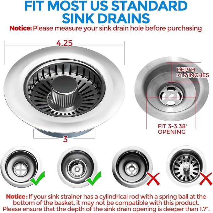 zaa Kitchen Sink Drain Strainer - Image 4