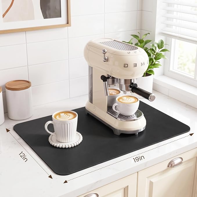 Coffee Mat Super Absorbent Dish Drying Mat Coffee Bar Mat 12"x 19" - Image 2