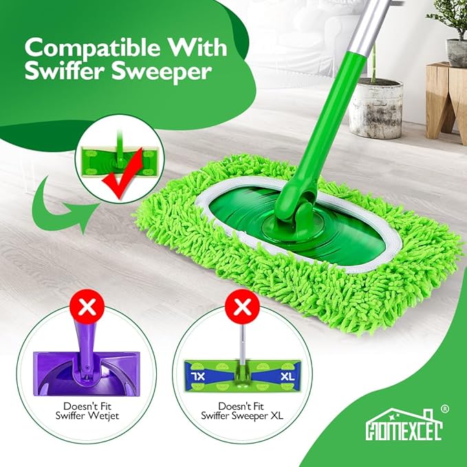 HOMEXCEL Reusable Microfiber Mop Pads Compatible - Image 2