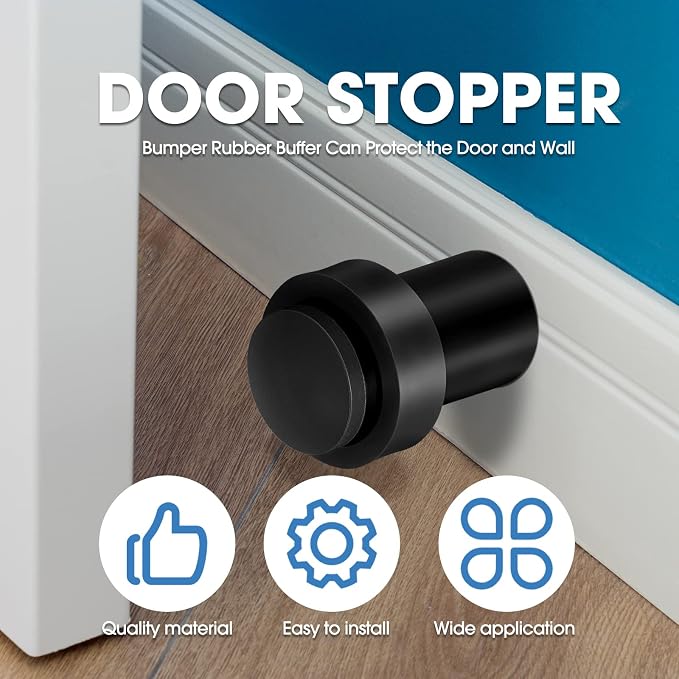 Chumia 30 Pcs Floor Mounted Door Stopper Stainless Steel, Wall Protector - Image 4