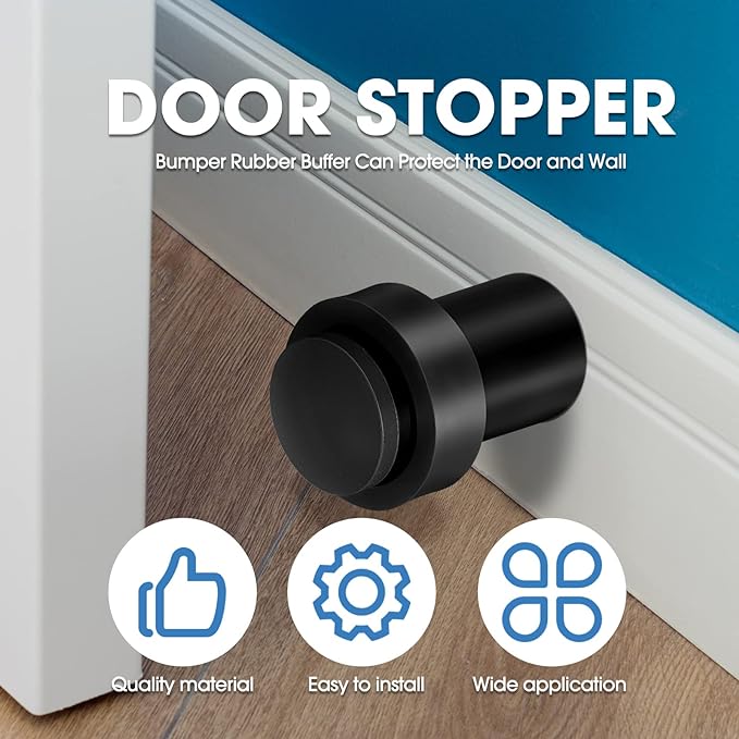 Chumia 20 Pcs Floor Mounted Door Stopper Stainless Steel, Wall Protector - Image 4