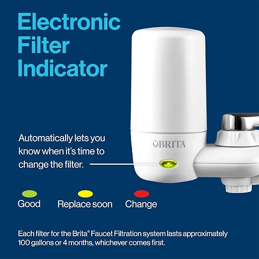 Brita Faucet Mount Water Filter System, No-Wait Filtration, Easy Install - Image 4