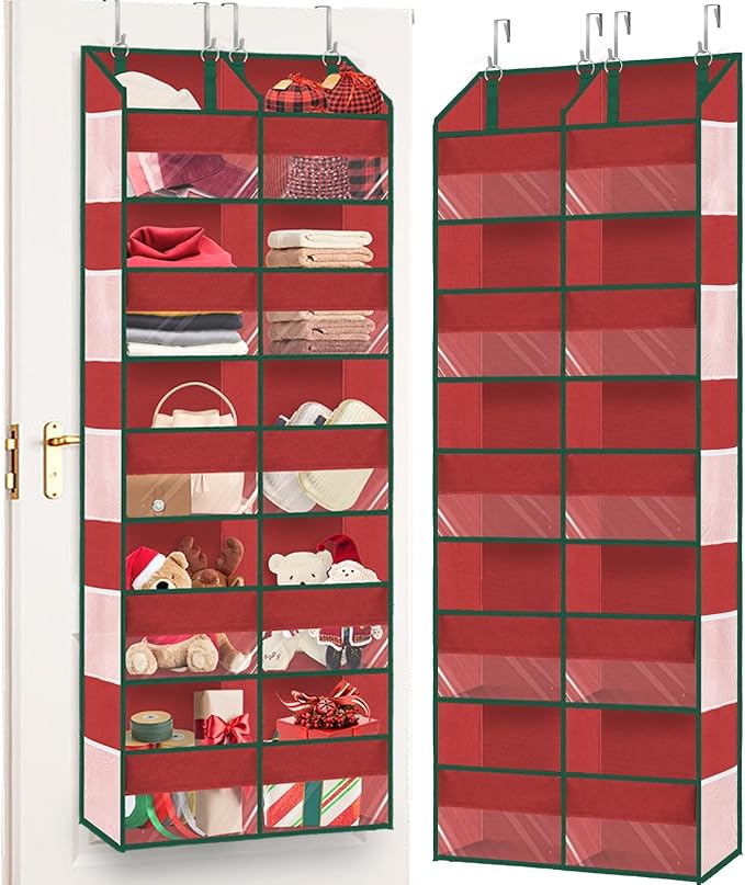 Over The Door Organizer 5 Tiers Extra Large Behind Door Storage of 10 | 80 lbs by Ofiray-home