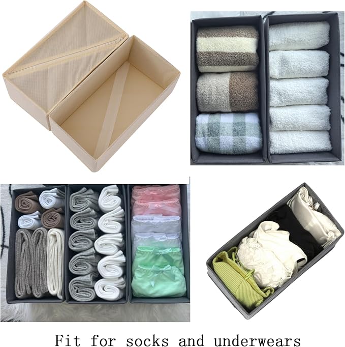 Bructhun Sock Drawer Organizer 6 Pack - Image 8
