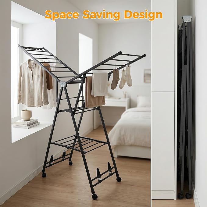 Clothes Rack, 3-Tier Drying Hanger, - Image 5