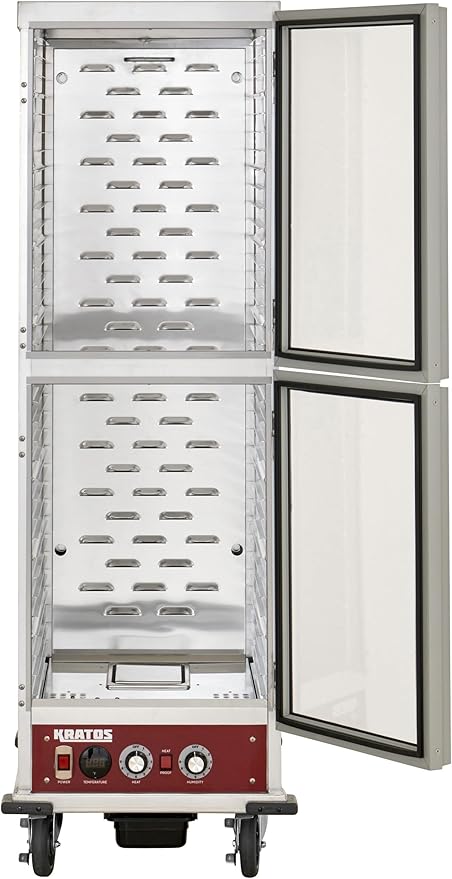 Kratos Full Size Commercial Insulated Holding and Proofing Cabinet with Clear Dutch Doors, Holds 36 Full Size Sheet Pans, 120V, 1440W (28W-603)