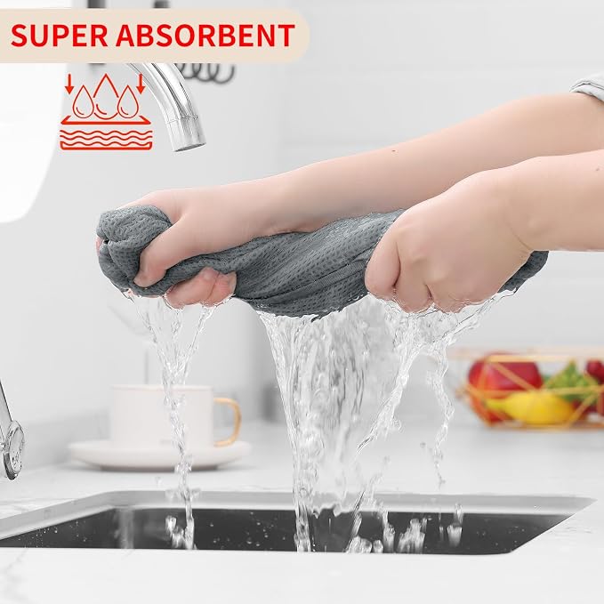 Homaxy 100% Cotton Waffle Weave Kitchen Dish Towels 24-Pack, Ultra Soft - Image 3