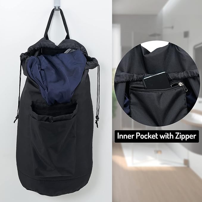 Seiritex Laundry Backpack Bag, Dirty Clothes Travel Laundry Bag - Image 4