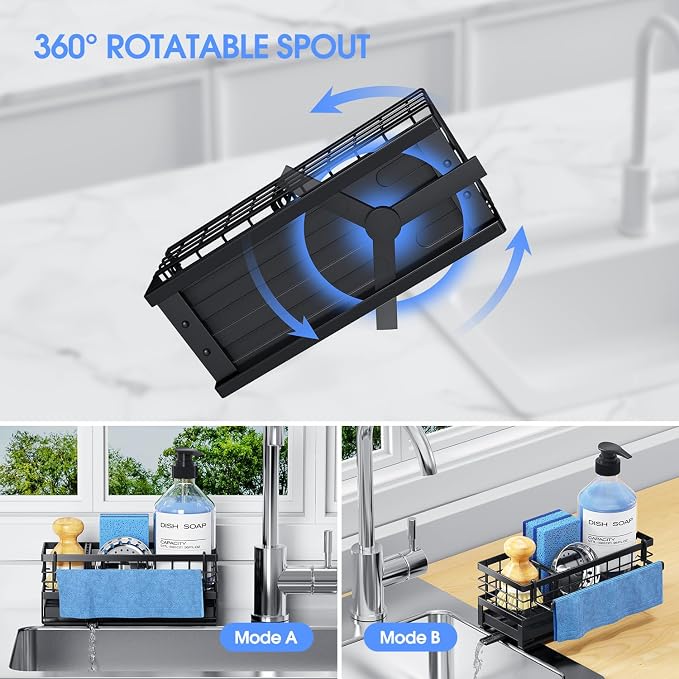 Metal Kitchen Sink Sponge Holder, Countertop Sink Caddy - Image 4