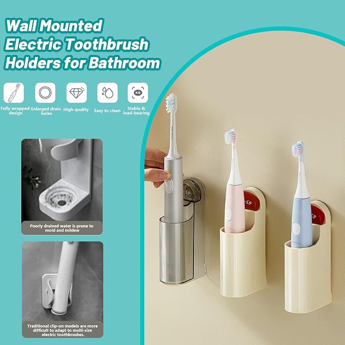 4 Pack Electric Toothbrush Holders - Image 5