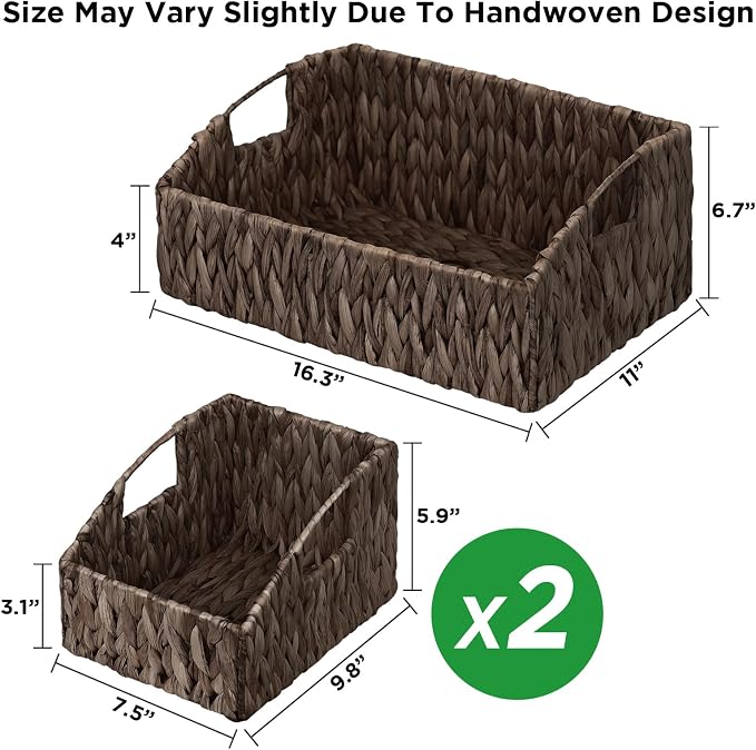 Pantry Baskets Organization, Wicker Basket - Image 6