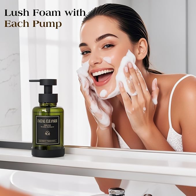 Luxspire Foaming Soap Dispenser 15oz Hand Soap Bottle, Olive Green, 2 Pack | - Image 7