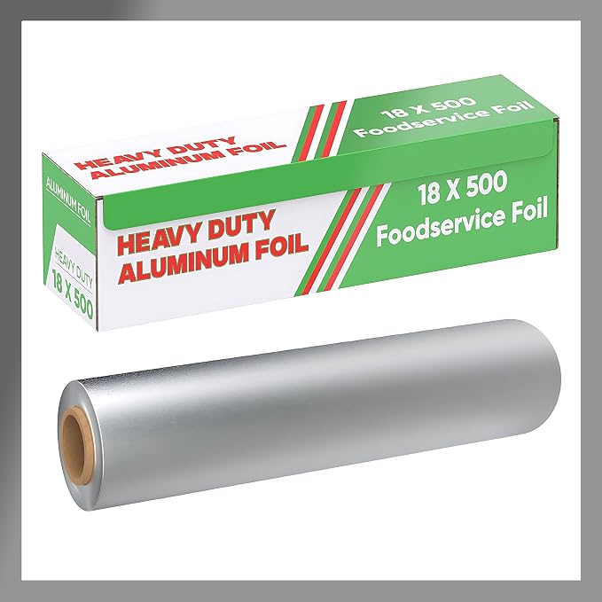 Aluminum Foil Wrap Roll 18 in x 500 ft Heavy Duty Commercial and Home Use by Pokanic%C2%AE