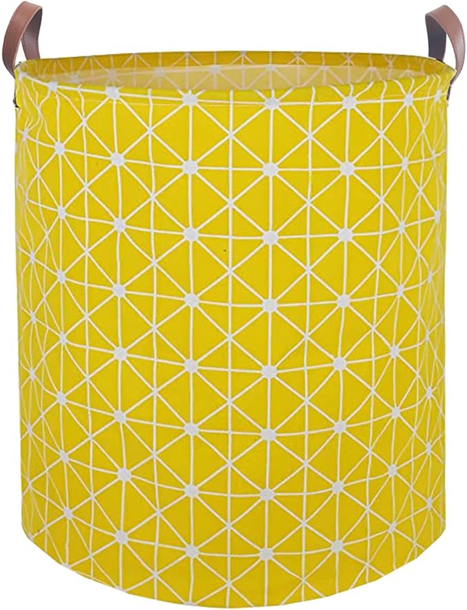 Waterproof Laundry Hamper Collapsible Laundry Basket Leather Handle Laundry Bag by %E2%80%8ETeLUVHome
