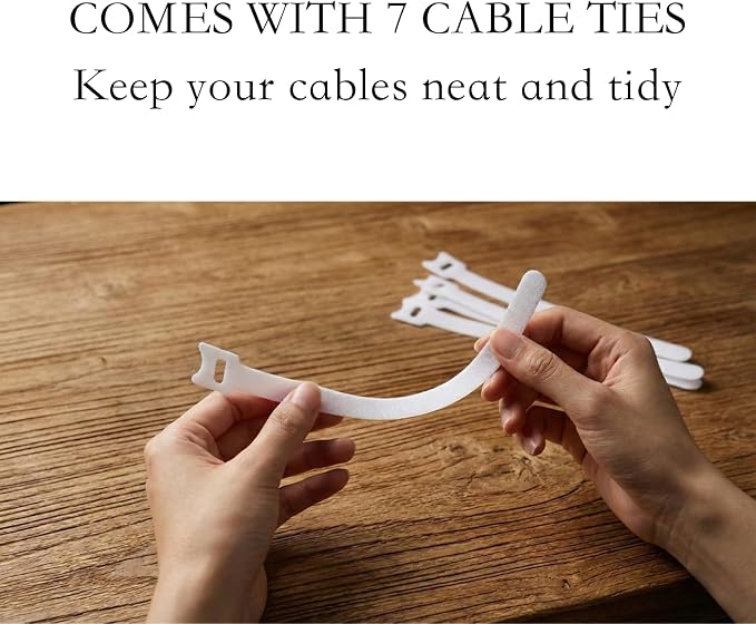 7 Case Cable Storage Box with Cable Straps and Label Stickers, Travel Cord - Image 3
