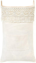 Mkono Macrame Over The Door Laundry Hamper, Hanging Laundry Bag by Mkono