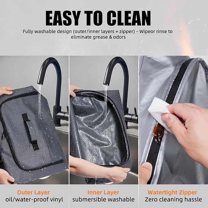 270° Opening BBQ Blanket for Resting Meat, Valentines Day Gift Meat Resting Bag, Leak-Proof Smoker Accessories, Grilling Gift for Brisket/Turkey/Pork - Anniversary Birthday Gift for Men Him Dad