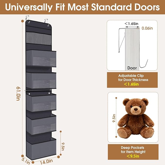 Over The Door Organizer Storage behind Door Hanging Organizer - Image 2