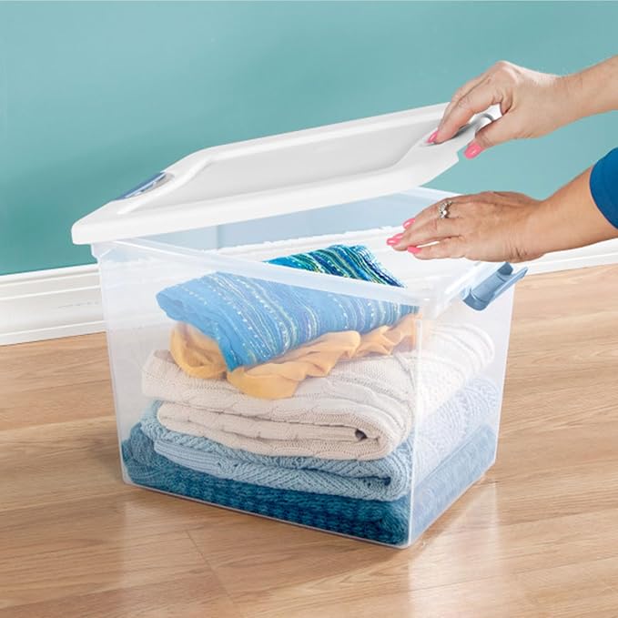 Sterilite 25 Qt Latching Storage Box, Stackable Bin - Image 9