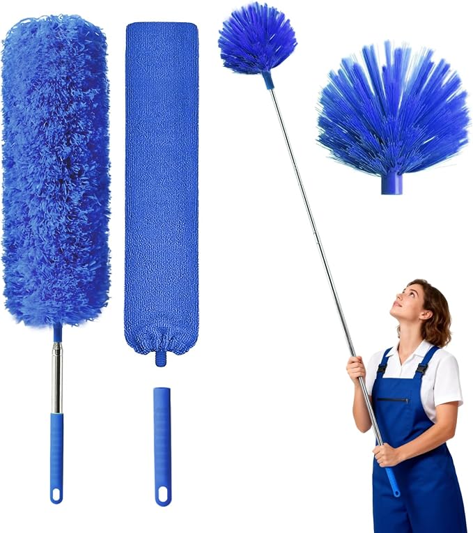 Cobweb Duster with Extension Pole, Washable Cleaning Duster Kit with 3 Duster by Unknown
