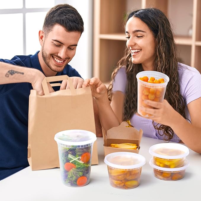 AOZITA 24 Sets Plastic Deli Food Containers - Image 6