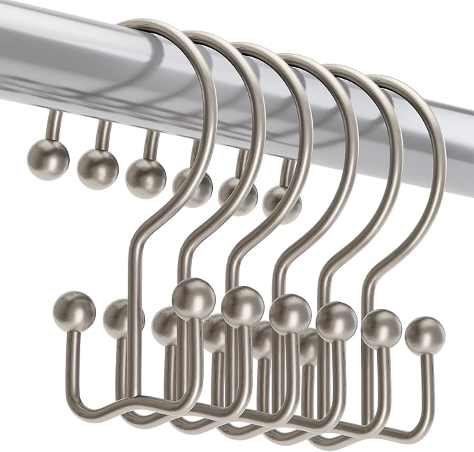 Titanker Shower Curtain Hooks Rings, Rust Resistant Metal Minimalist Simple by Titanker