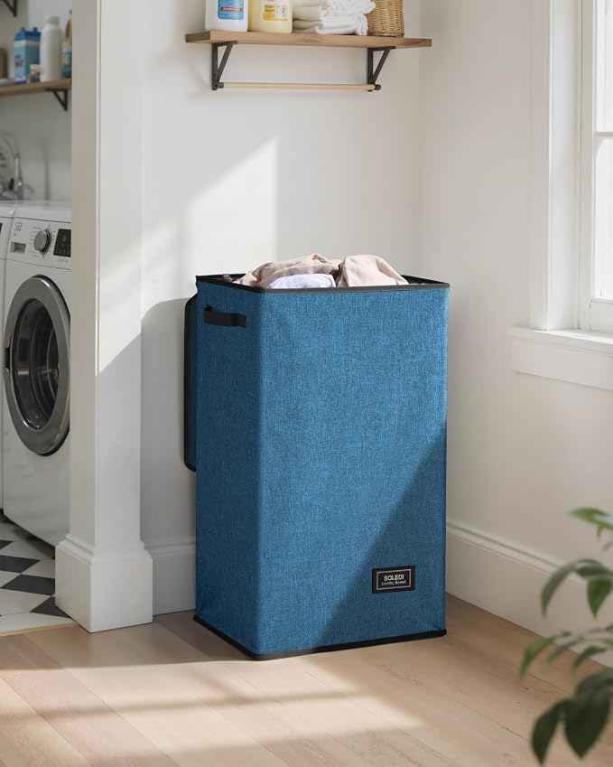 SOLEDI 90L Laundry Hamper with Lid, Large Collapsible Laundry Basket | Sturdy - Image 2