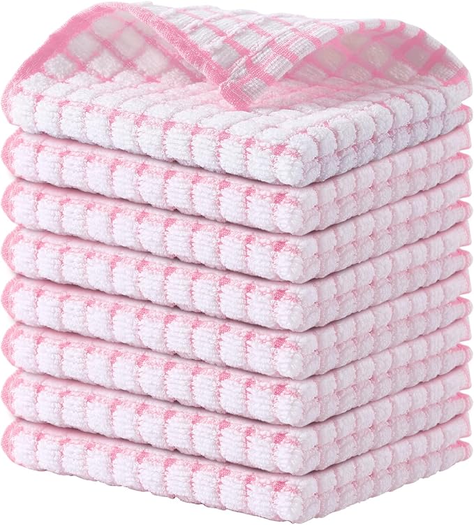 Kitinjoy Cotton 8 Pack Terry Kitchen Dish Cloths by Kitinjoy