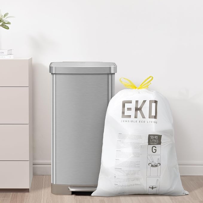 EKO 21 Gallon / 50-90 Liter, Extra-Strong Garbage Bags, Lemon Zest Scent - Image 8