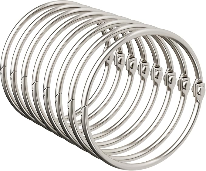 Bathway Shower Curtain Rings, Shower Curtain Hooks 12 Pcs Anti-Drop Shower Rings by Bathway