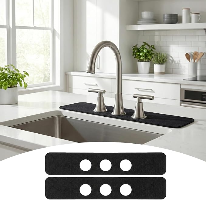 2PCS Kitchen Bathroom Faucet Mat by EazziSwitch