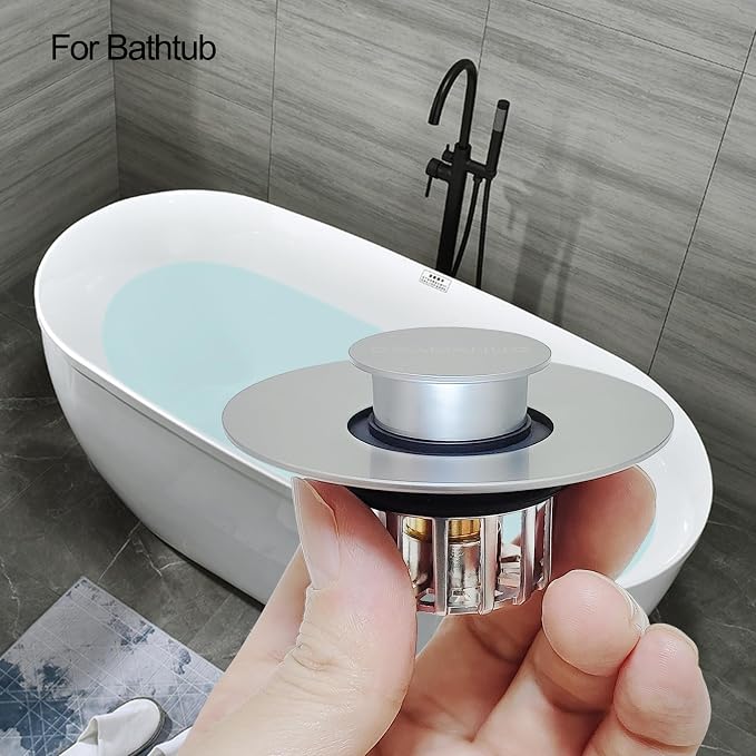 COAMANUG Bathtub Stopper | Shower Drain Hair Catcher, Pop-up Tub Stopper - Image 2
