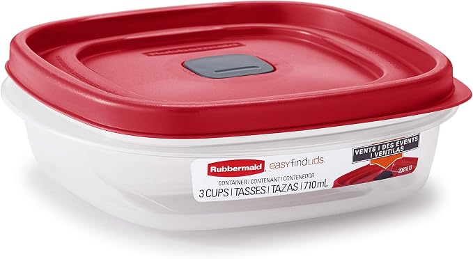 Rubbermaid EasyFindLids Food Storage and Organization Containers, Racer Red - Image 3