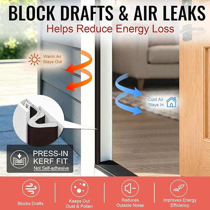 Litaibai 40 ft Kerf Weather Stripping Door Seal - Image 3