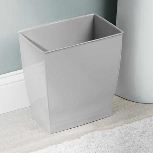 iDesign Small Plastic Bathroom Trash Can, - Image 7