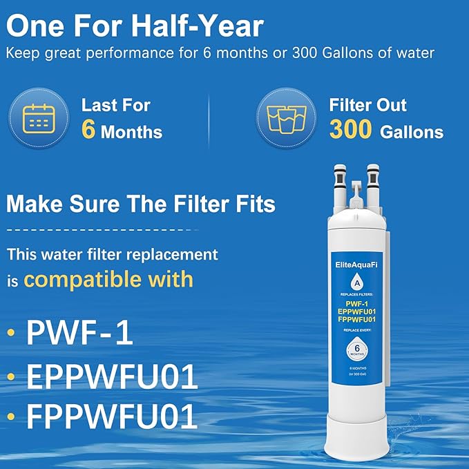 FPPWFU01 Compatible with Frigidaire FPPWFU01 PurePour PWF-1 Water Filter (2 Pack)