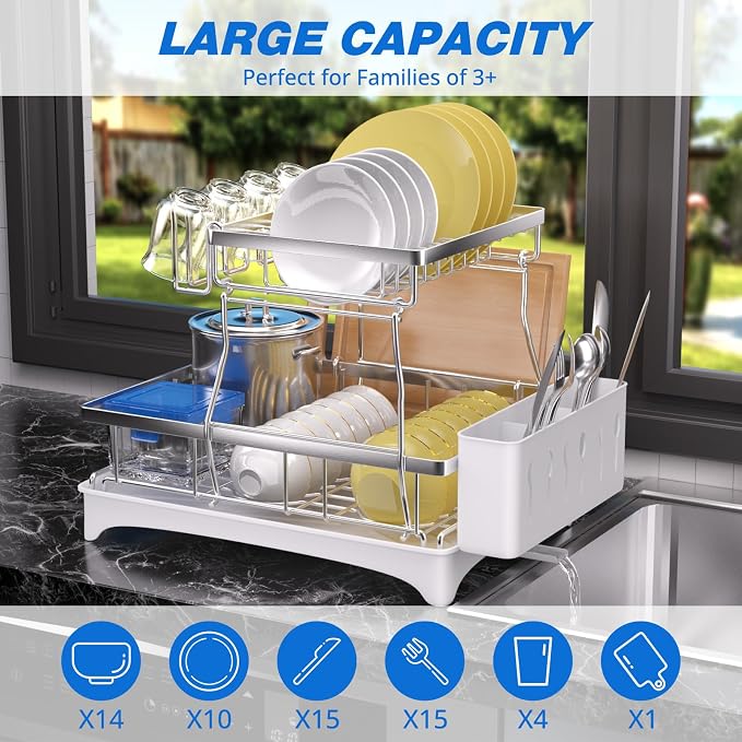2-Tier Dish Drying Rack - Image 3