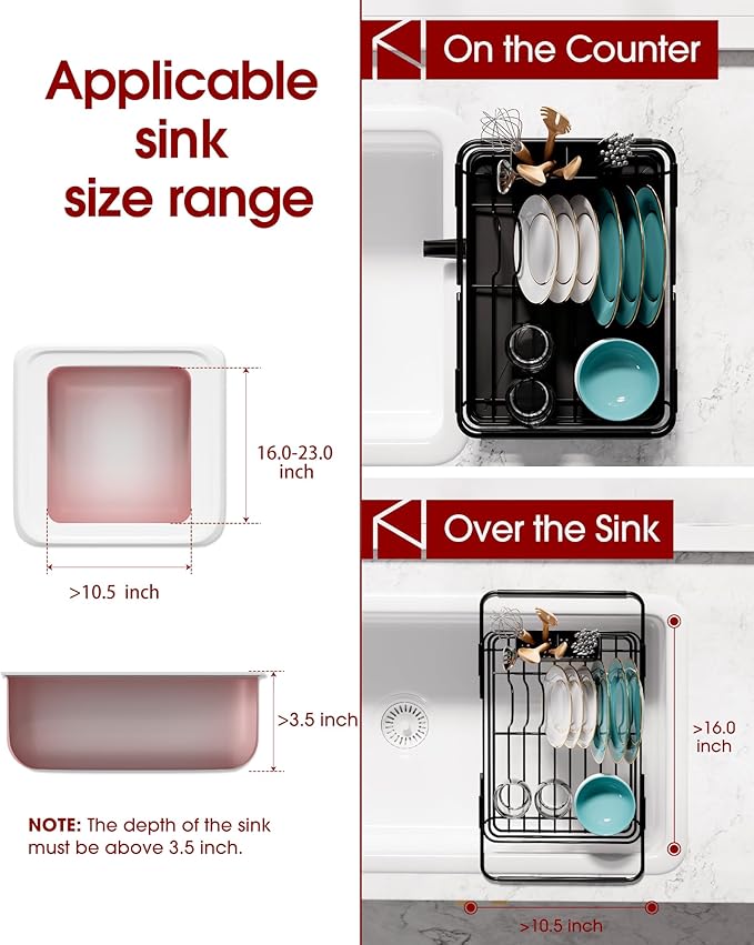 Sakugi Dish Drying Rack in Sink - Image 6