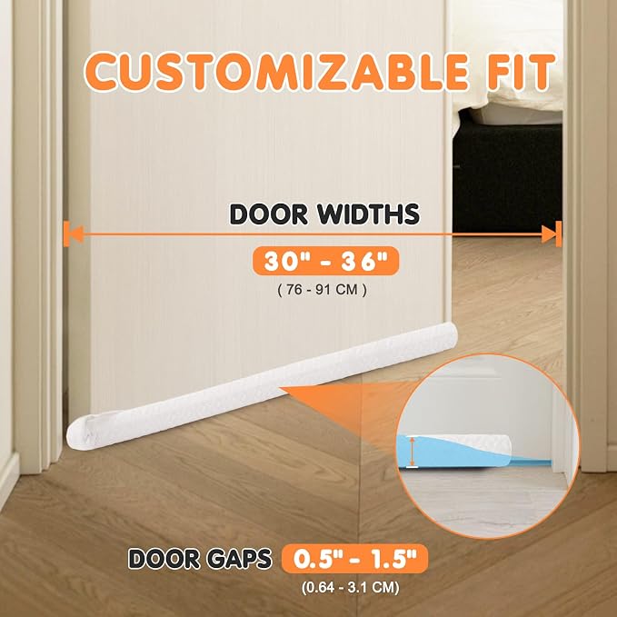Premium Velvet Under Door Draft Stopper, Door Draft Stoppers - Image 3